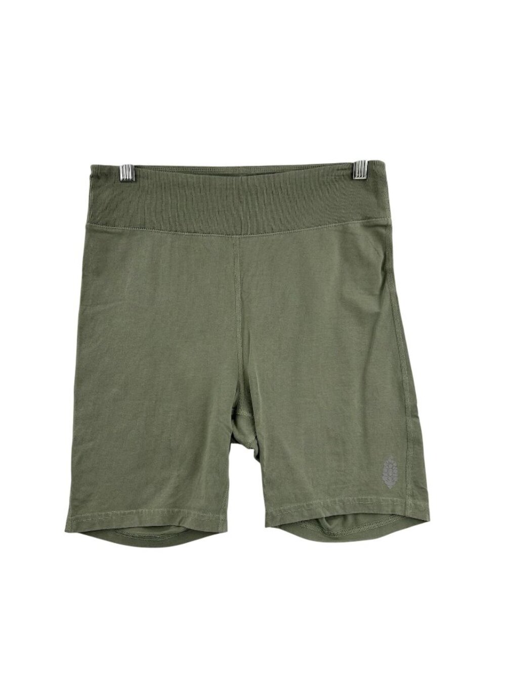 Free People Movement Hot Shot Long Bike Shorts 6" Women’s Size Large Green